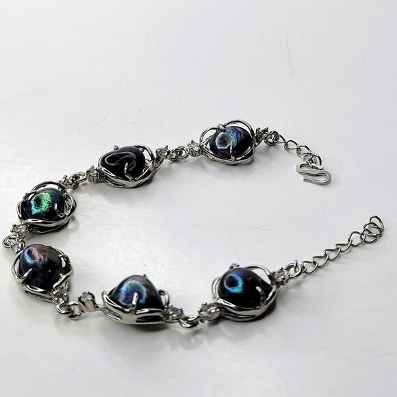 Stunning Black Baroque Pearl Bracelet - Picture 4 of 10